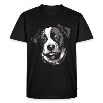 Propriétaires de chiens Sports canins Amis à quatre pattes - T-shirt Premium bio Homme - noir - Devant - Nico (187cm)