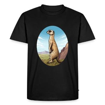 Suricate - T-shirt Premium bio Homme - noir - Devant - Nico (187cm)