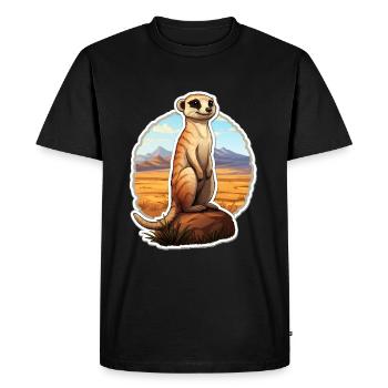 Suricate - T-shirt Premium bio Homme - noir - Devant - Nico (187cm)