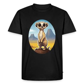 Suricate - T-shirt Premium bio Homme - noir - Devant - Nico (187cm)