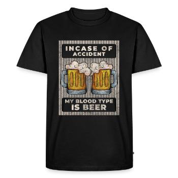 Tournée des bars Alcool Bière Événement - T-shirt Premium bio Homme - noir - Devant - Nico (187cm)