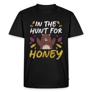 Chasse au grizzli fort de l’ours polaire - T-shirt Premium bio Homme - noir - Devant - Nico (187cm)