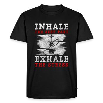 Hookah Smoking Chill-Out Nicotine - Men's Premium Organic T-Shirt - black - Front - Nico (187cm)