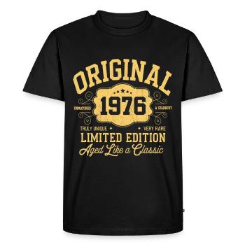 Original 1976 - Birthday 1976 Classic Edition - Men's Premium Organic T-Shirt - black - Front - Nico (187cm)