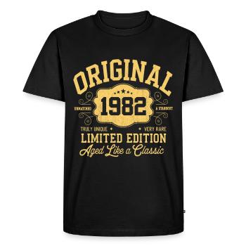 Original 1982 - Birthday 1982 Classic Edition - Men's Premium Organic T-Shirt - black - Front - Nico (187cm)