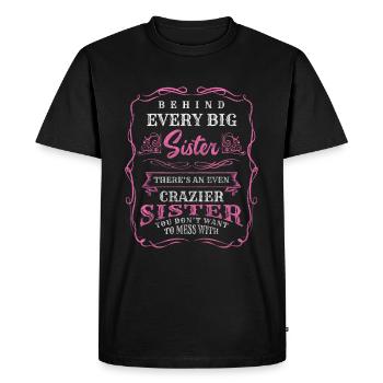 Sibling Love Little Sister Team Education - Men's Premium Organic T-Shirt - black - Front - Nico (187cm)