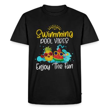 Nageurs Athlètes - T-shirt Premium bio Homme - noir - Devant - Nico (187cm)