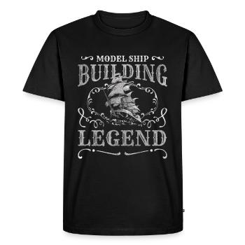 Capitaine de navire Skipper marin - T-shirt Premium bio Homme - noir - Devant - Nico (187cm)
