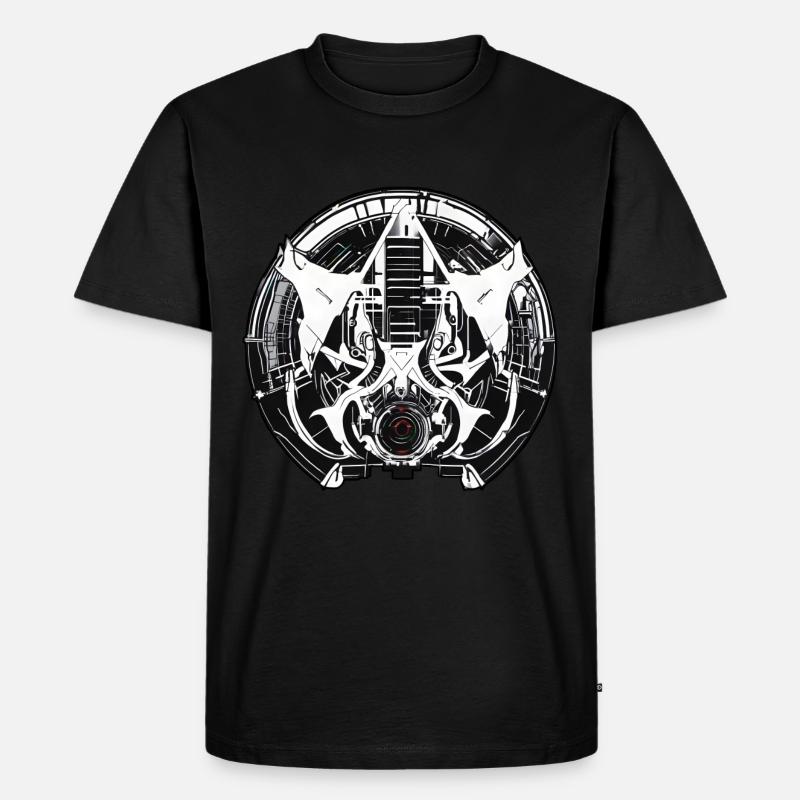 Techno Hardstyle Strahlen - Männer Premium Bio T-Shirt - Schwarz