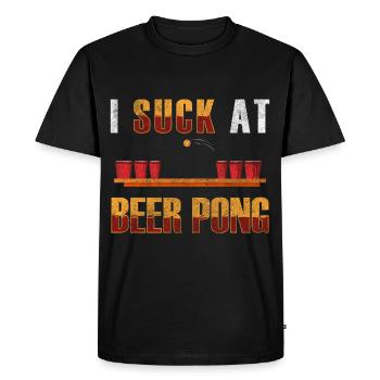 Pong Ball Sport Fun - T-shirt Premium bio Homme - noir - Devant - Nico (187cm)