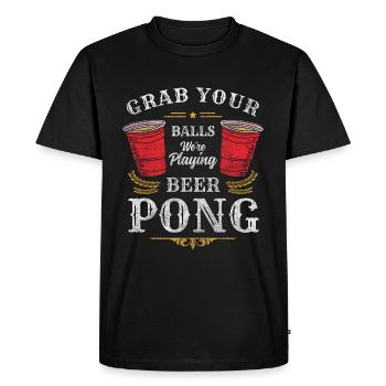 Pong Jeu à boire Winner Liqueur - T-shirt Premium bio Homme - noir - Devant - Nico (187cm)
