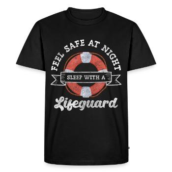 Lifeguard swimming pool lifeguard - Men's Premium Organic T-Shirt - black - Front - Nico (187cm)
