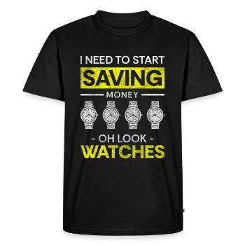 Montre Collector Collector Oldschool - T-shirt Premium bio Homme - noir - Devant - Nico (187cm)