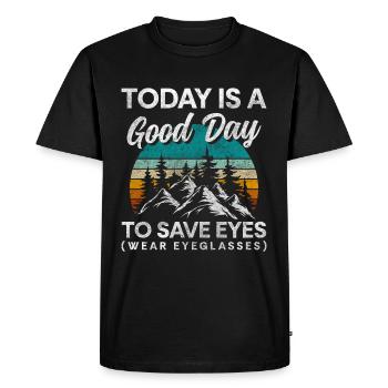 Glasses Jewelry Lifestyle Optometry - Men's Premium Organic T-Shirt - black - Front - Nico (187cm)