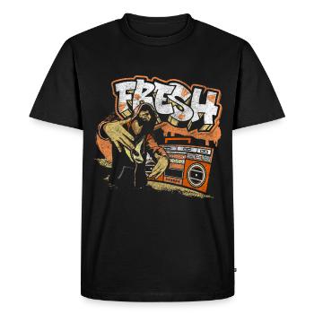 Graffiti Art Streetwear Unique - T-shirt Premium bio Homme - noir - Devant - Nico (187cm)