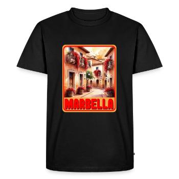 Marbella, Andalousie - T-shirt Premium bio Homme - noir - Devant - Nico (187cm)