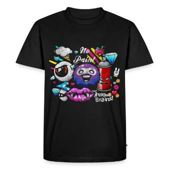 Pulvérisateur Néon coloré - T-shirt Premium bio Homme - noir - Devant - Nico (187cm)