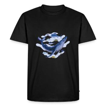 Poisson Poisson Créatures marines Baleine Mammifère marin - T-shirt Premium bio Homme - noir - Devant - Nico (187cm)