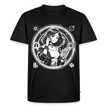 Generation Alpha – The Future Starts Now - Men's Premium Organic T-Shirt - black - Front - Nico (187cm)