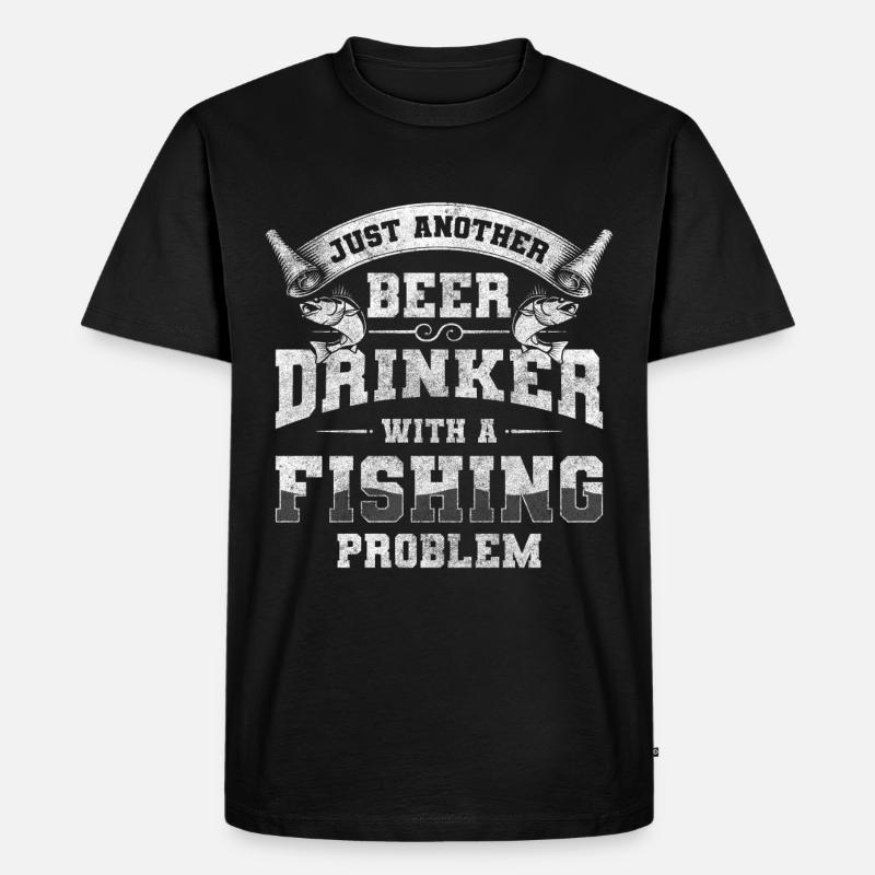 Fischen Hobby Anglerboot Köder - Männer Premium Bio T-Shirt - Schwarz
