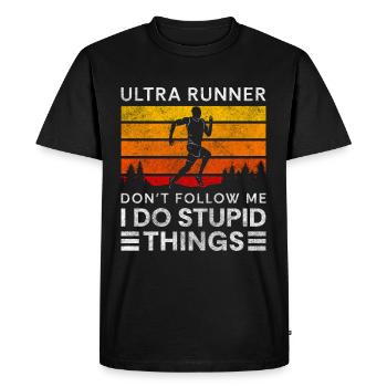 Marathon Runner Sprinter Fitness Running Training - Men's Premium Organic T-Shirt - black - Front - Nico (187cm)