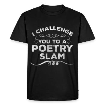 Poésie Pensées Poème - T-shirt Premium bio Homme - noir - Devant - Nico (187cm)