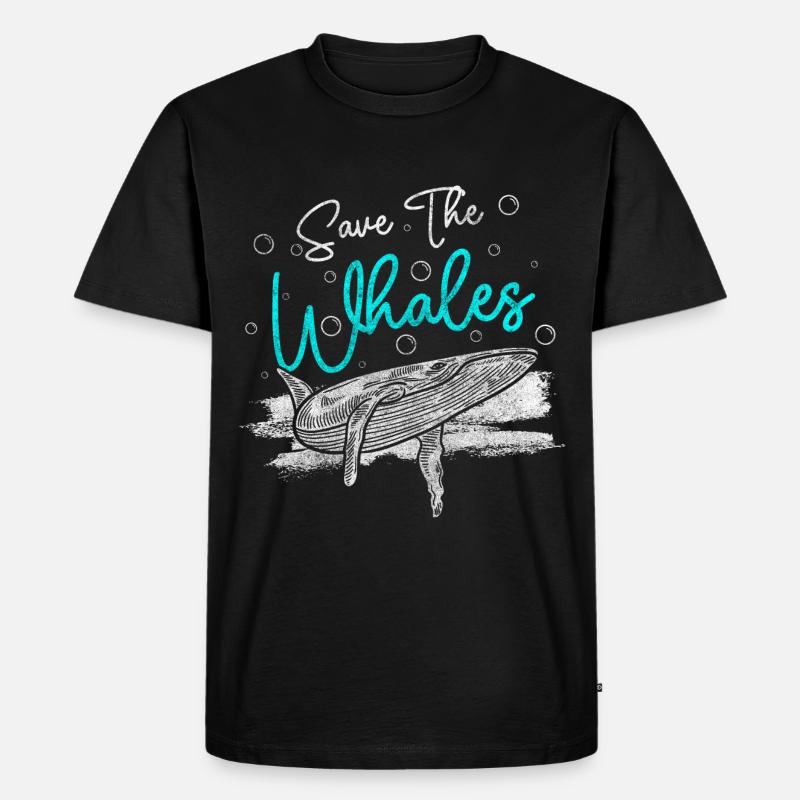 Wal Meeresbewohner See - Männer Premium Bio T-Shirt - Schwarz