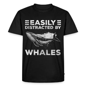 Baleines Créatures marines Bien-être animal Poissons - T-shirt Premium bio Homme - noir - Devant - Nico (187cm)