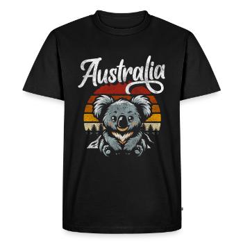 Tourisme de l’Outback Exotique - T-shirt Premium bio Homme - noir - Devant - Nico (187cm)