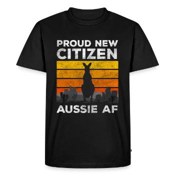 Australia Travel Earth Work and Travel - Men's Premium Organic T-Shirt - black - Front - Nico (187cm)