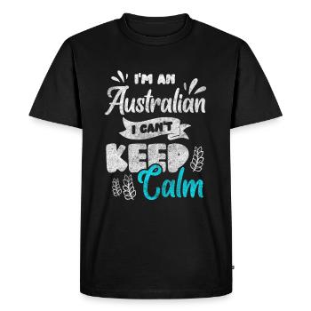 Vacances en Australie L’Australien prêt pour les vacances - T-shirt Premium bio Homme - noir - Devant - Nico (187cm)