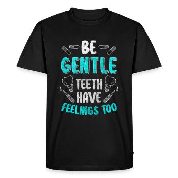 Dents Mâchoire de foret - T-shirt Premium bio Homme - noir - Devant - Nico (187cm)