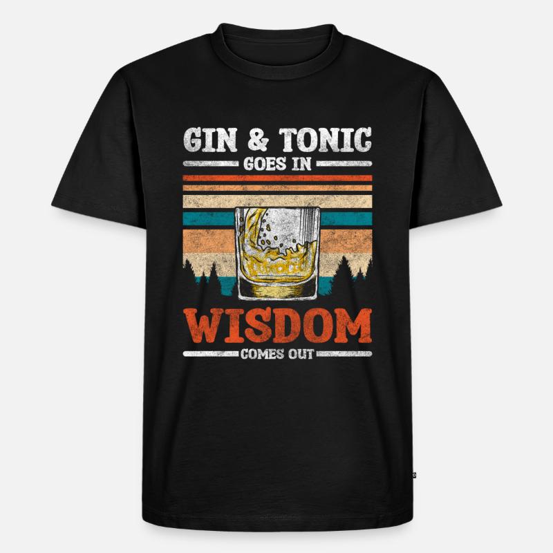 drinks genuss longsdrinks - Männer Premium Bio T-Shirt - Schwarz