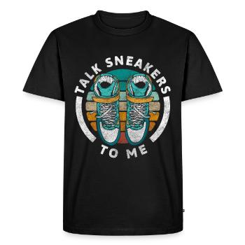 Chaussure Femme par paires - T-shirt Premium bio Homme - noir - Devant - Nico (187cm)