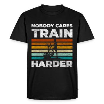Entraînement Endurance Entraîneur de force - T-shirt Premium bio Homme - noir - Devant - Nico (187cm)