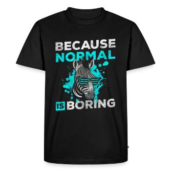 Parc animalier de safari pour la conservation des zèbres - T-shirt Premium bio Homme - noir - Devant - Nico (187cm)