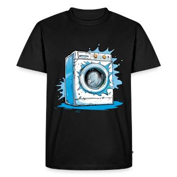 Machine à laver - T-shirt Premium bio Homme - noir - Devant - Nico (187cm)