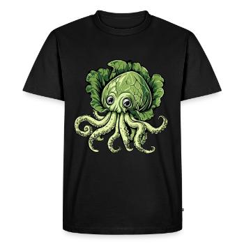 Octopus cabbage - Men's Premium Organic T-Shirt - black - Front - Nico (187cm)