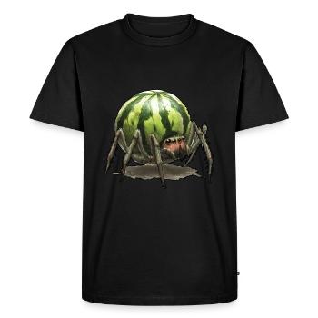 Araignée melon - T-shirt Premium bio Homme - noir - Devant - Nico (187cm)