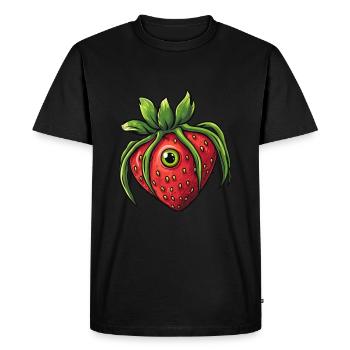 araignée fraise araignée fraise - T-shirt Premium bio Homme - noir - Devant - Nico (187cm)