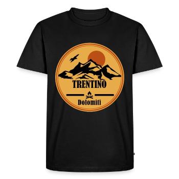 Trentin - T-shirt Premium bio Homme - noir - Devant - Nico (187cm)