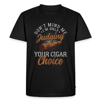 Cigare fumeur Gentlemen Lifestyle Whisky - T-shirt Premium bio Homme - noir - Devant - Nico (187cm)