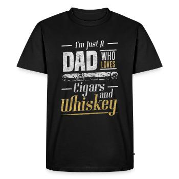 Cigar Smoker Gentlemen Club - Men's Premium Organic T-Shirt - black - Front - Nico (187cm)