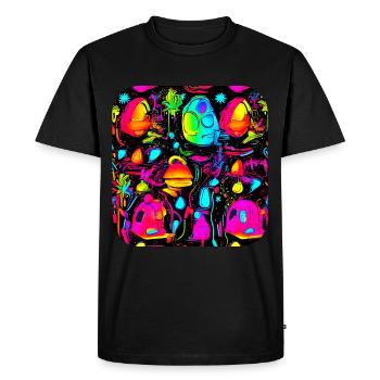 Néon Créatif Cyberglow Style Moderne - T-shirt Premium bio Homme - noir - Devant - Nico (187cm)
