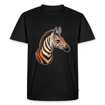 Tête D’okapi Motif Animalier Rare - T-shirt Premium bio Homme - noir - Devant - Nico (187cm)