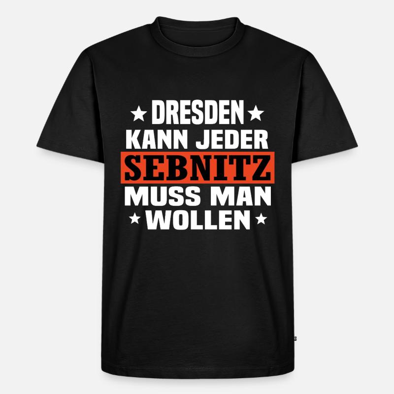 Sebnitz - Männer Premium Bio T-Shirt - Schwarz