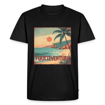 Fuerteventura - Men's Premium Organic T-Shirt - black - Front - Nico (187cm)