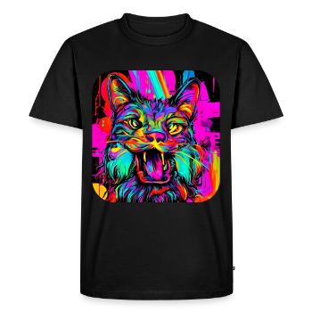 Neon Colors Colorful Creative Style Glow - Men's Premium Organic T-Shirt - black - Front - Nico (187cm)