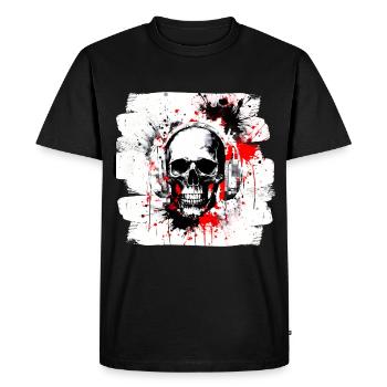 Trash Polka Tattoo Heavy Metal Style - Men's Premium Organic T-Shirt - black - Front - Nico (187cm)