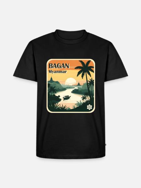 Bagan, Myanmar - Men's Premium Organic T-Shirt - black